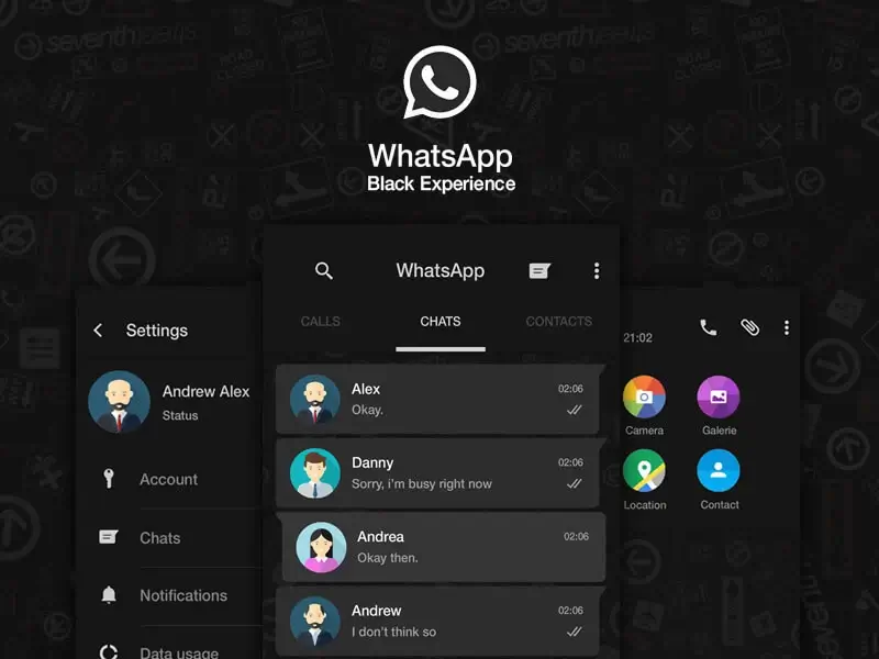 Advantages of WhatsApp Dark Black APK