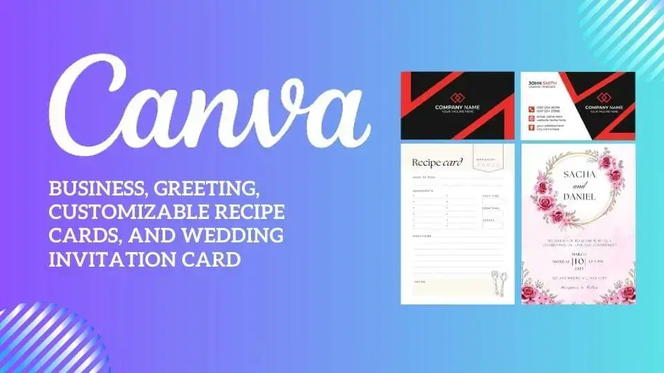 Business, Greeting, Customizable Recipe Cards, and Wedding Invitation Card Design