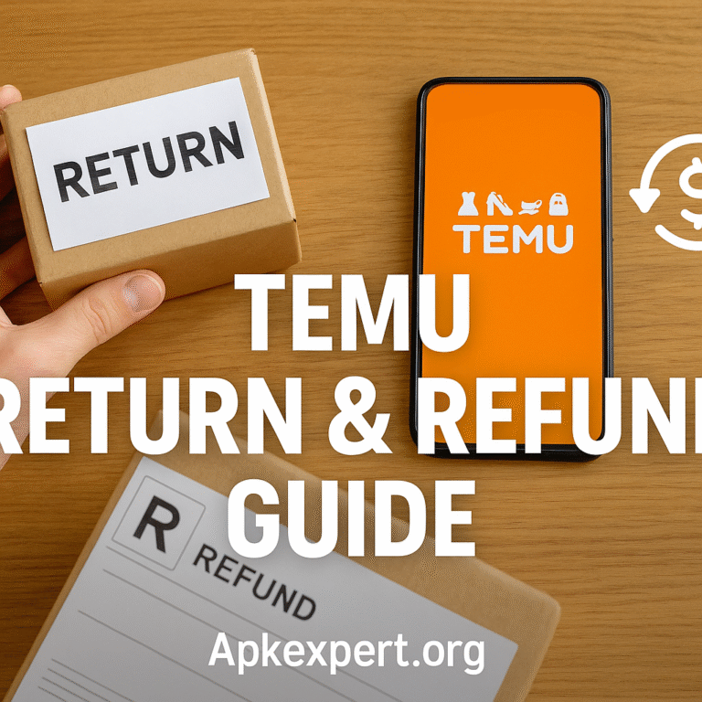 Temu return and refund process with package and phone