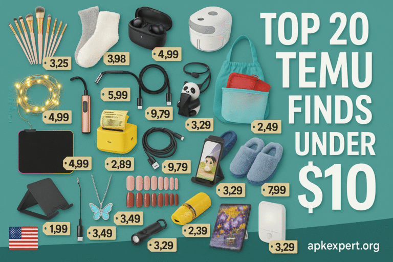 Collection of Temu items under $10 for U.S. shoppers