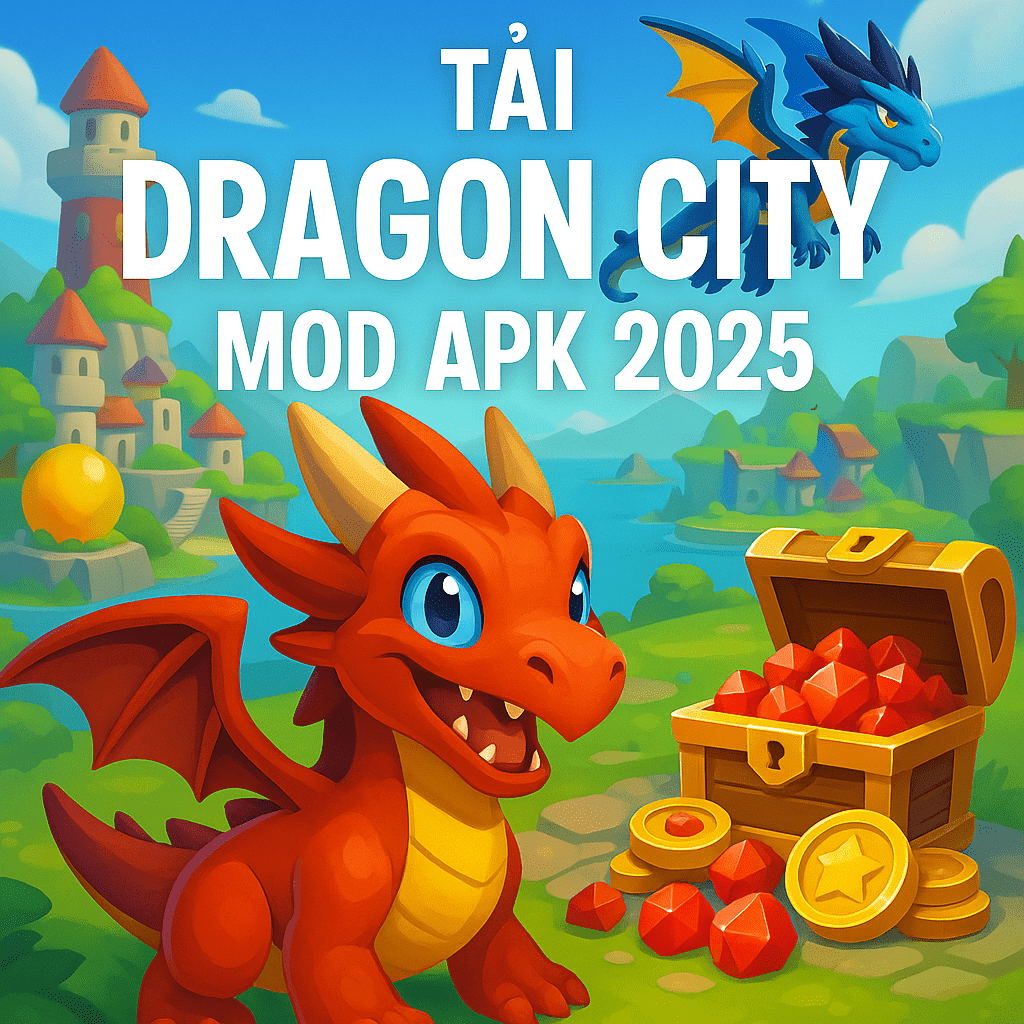 Tải Dragon City MOD APK 2025 với One Hit, 99.999 Gems và tài nguyên không giới hạn