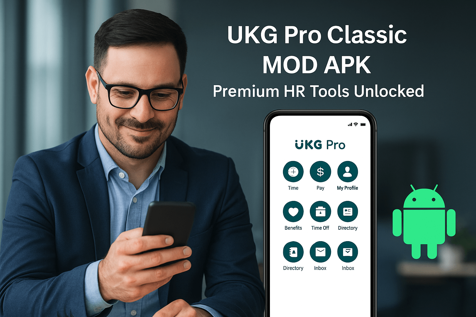 HR manager using UKG Pro Classic MOD APK on Android device