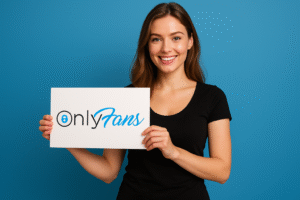 model presenting OnlyFans MOD APK for Android users in the USA