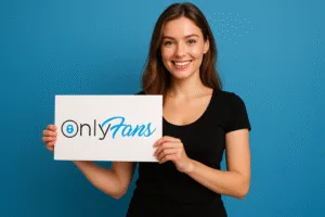 model presenting OnlyFans MOD APK for Android users in the USA