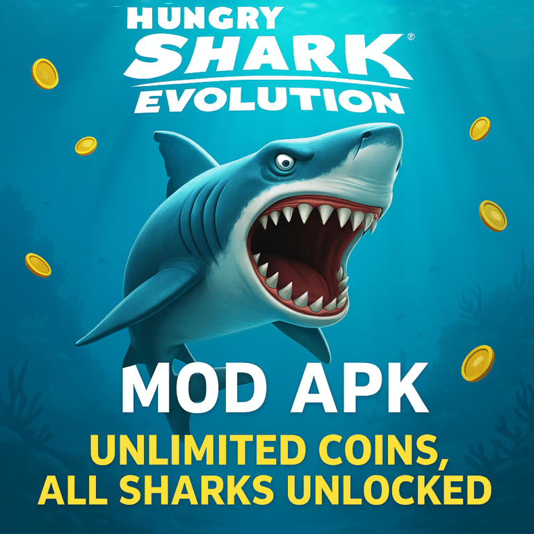 Hungry Shark Evolution MOD APK Download (Unlimited Coins, All Sharks Unlocked) for Android