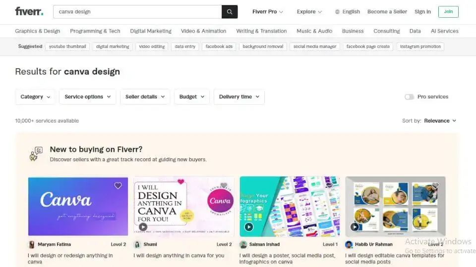 Offering Graphic Design Services on Freelance Websites