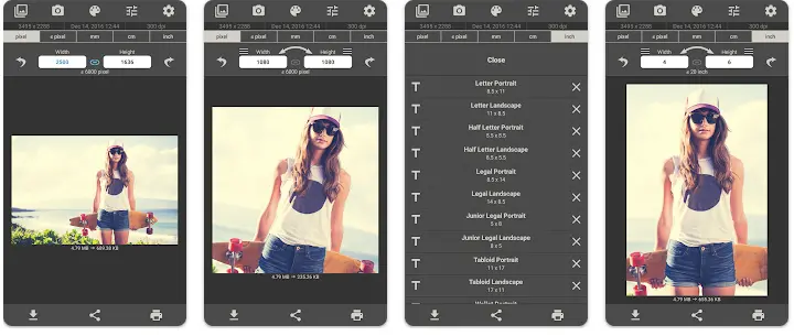 Resizable photos
