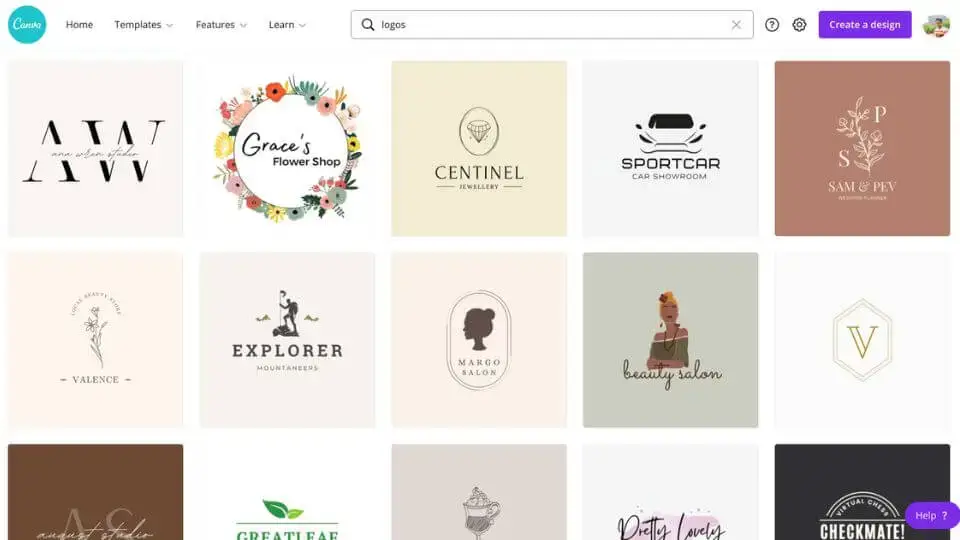 logo design using canva